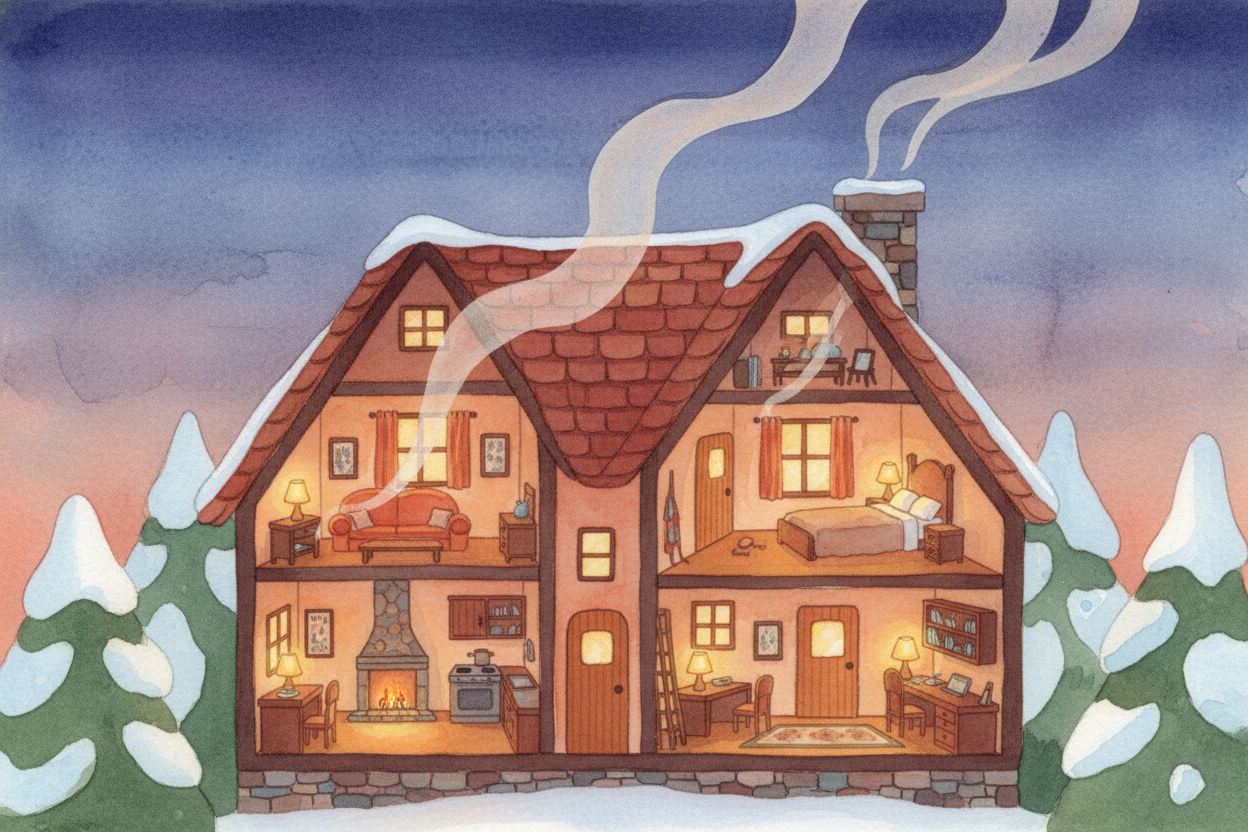 Think of your body **like a house with a thermostat**. All day long, you're making heat — your muscles work, your heart 