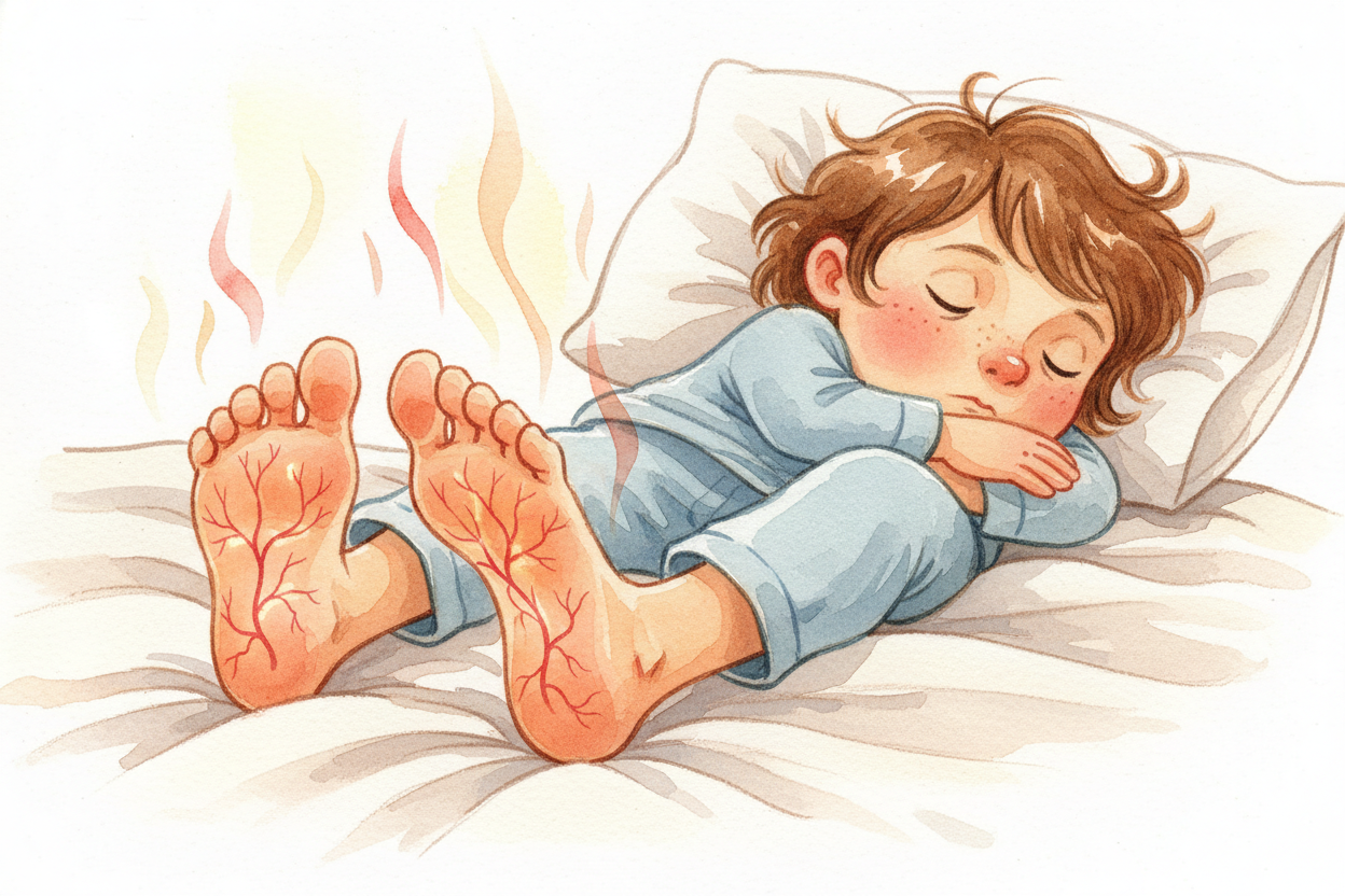Your body dumps heat through your skin, especially through your hands, feet, and face. Blood flows close to the surface 