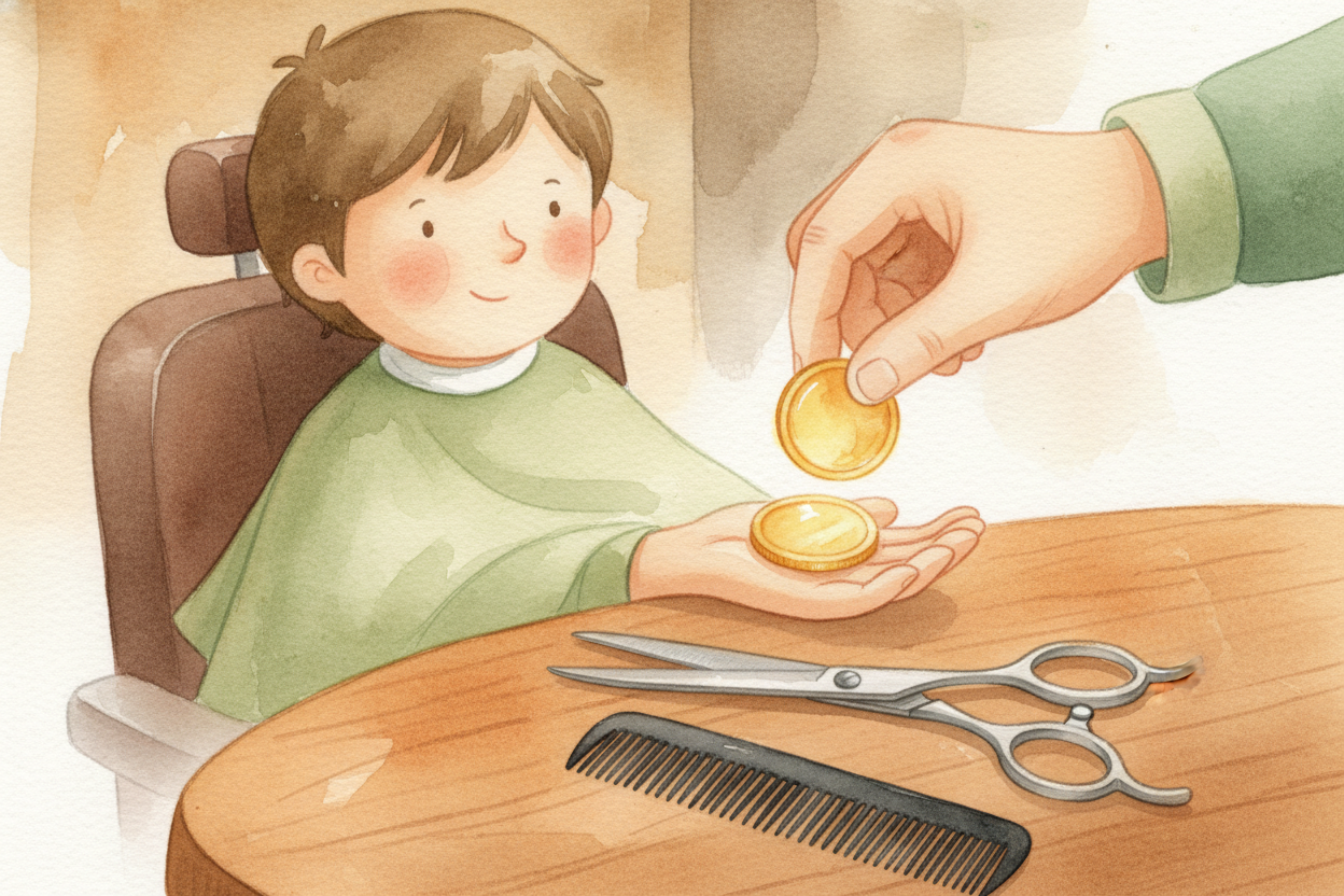 It also solves the divisibility problem. ~~You can't trade half a bicycle repair.~~ ~~You can't split a haircut into thr