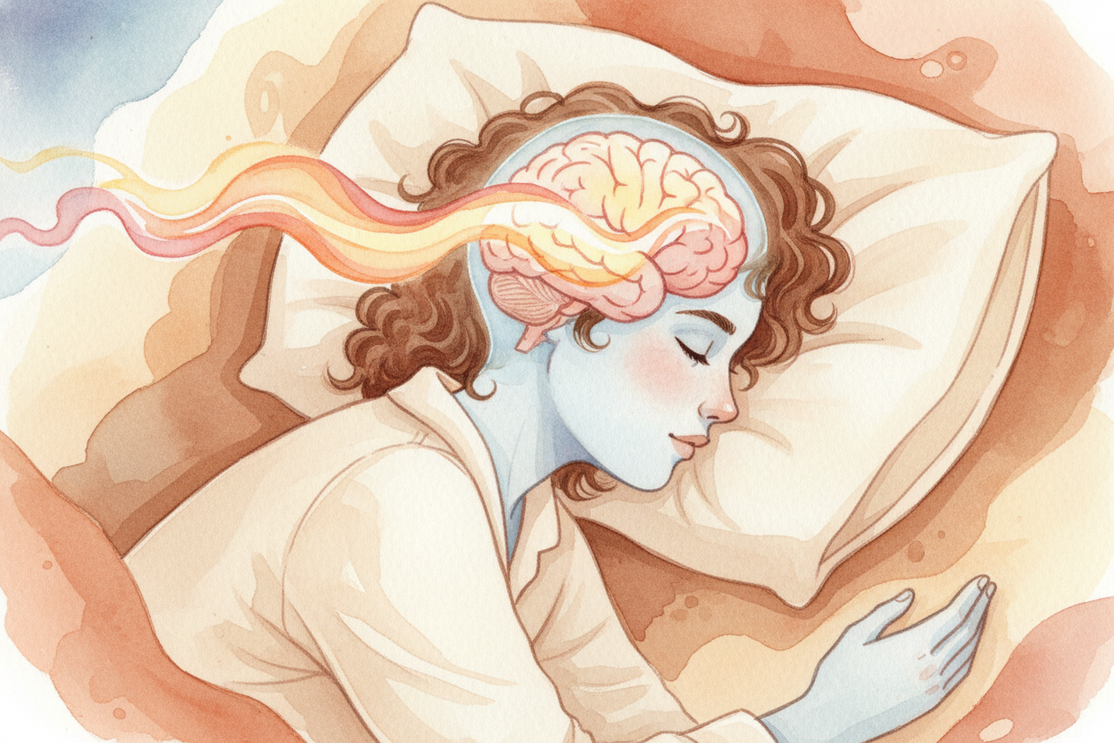 Your brain **never fully shuts down** when you sleep. It cycles through different stages all night long — deep sleep, li