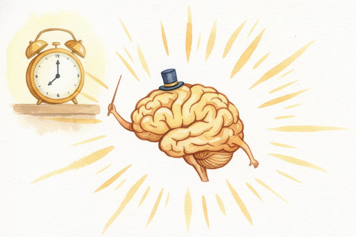 So when you wake up at 6:58, ~~it's not magic~~. **Your internal clock knows 7:00 is coming**. A tiny noise or shift in 