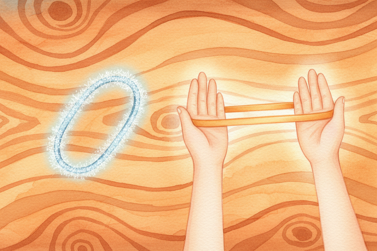 **Your muscles are like cold rubber bands**. At room temperature, a rubber band is *stiff* — if you yank it hard and fas