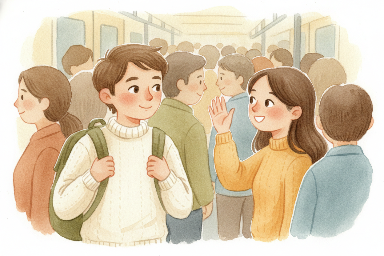 The ++amygdala++ is **your brain's alarm system**. When you're surrounded by strangers, it hums on low alert — not panic