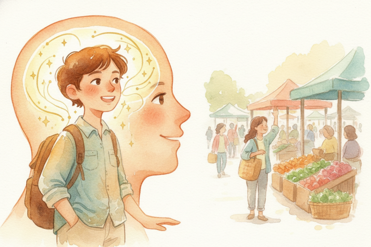 There's more. Recognizing a face you know releases a tiny burst of ++dopamine++ — the brain's **"yes, good, more of this