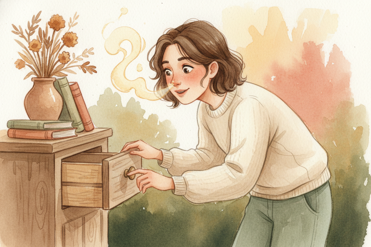 You open a drawer and catch a whiff of your grandmother's perfume—and suddenly you're seven years old again, sitting on 