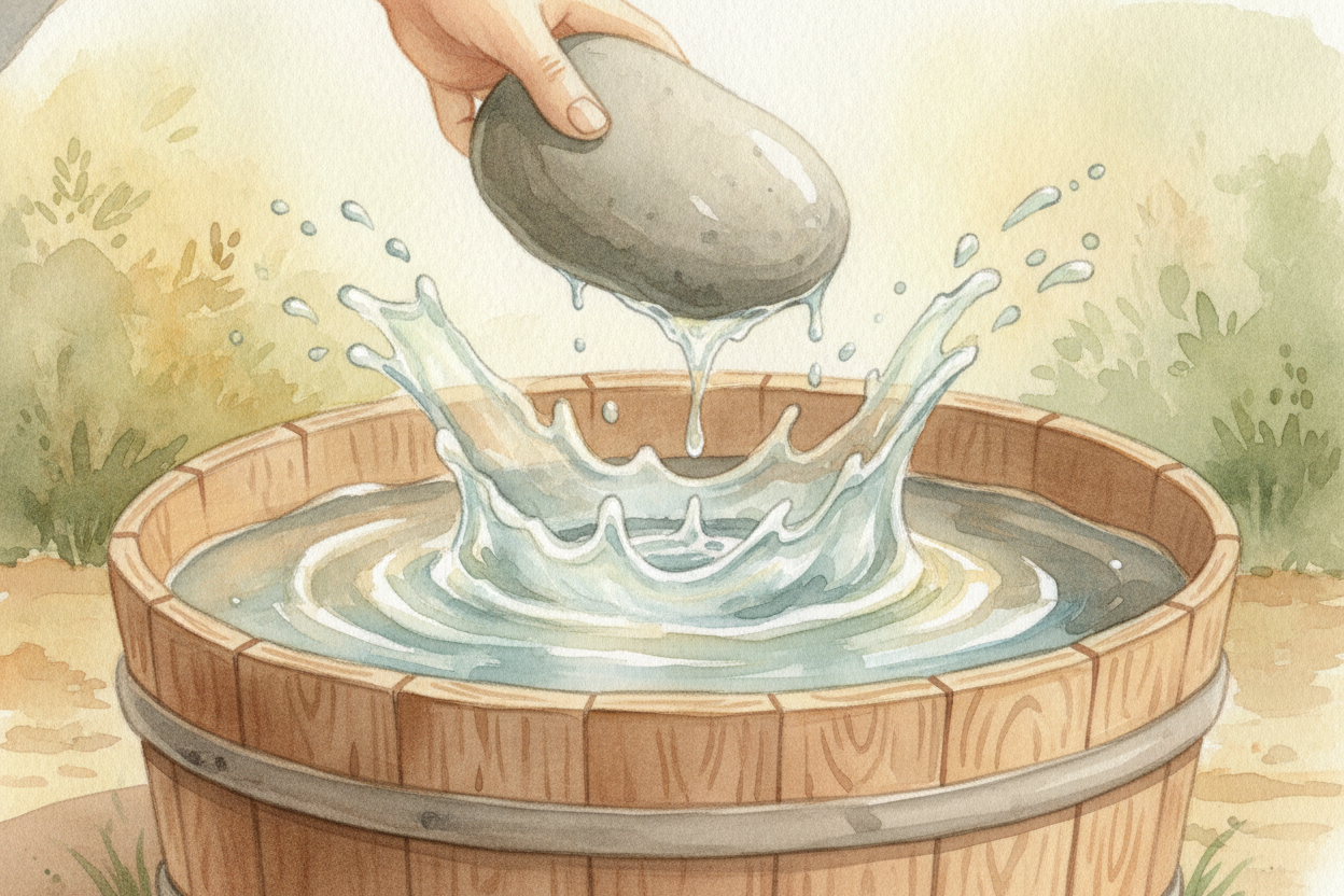 이 모든 걸 딱 이해하게 해 주는 규칙이 있어요. 아주 오래전 ++아르키메데스++라는 생각하는 사람이 발견했지요. 물은 물체가 밀어낸 **물의 무게와 같은 힘**으로 위로 밀어 올려요. ~~찻잔 하나만큼의 물을 밀어