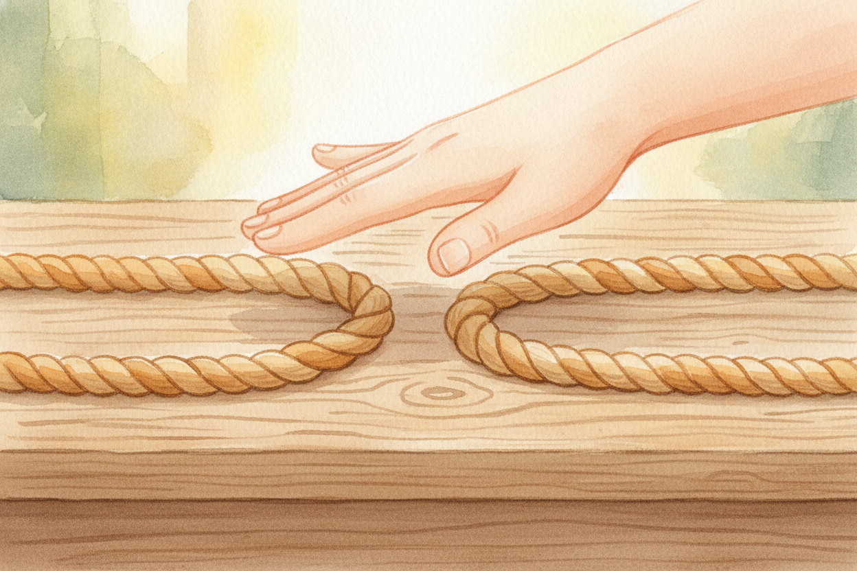 ~~But friction alone isn't enough.~~ If you just laid two ropes side by side and pressed them together, they'd still sli