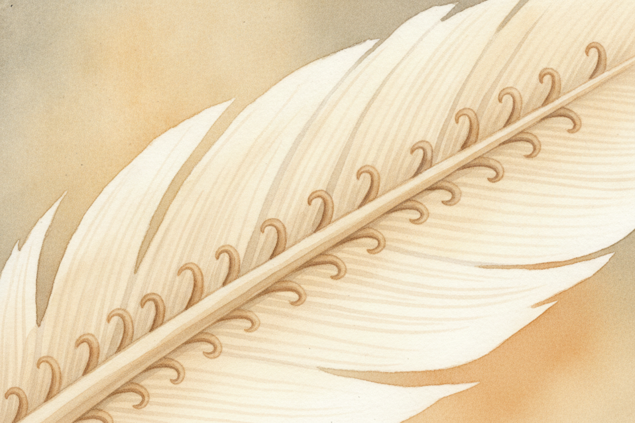 ~~That souvenir is no fun at all.~~ Each quill tip is covered in **hundreds of microscopic backward-facing barbs**, **li