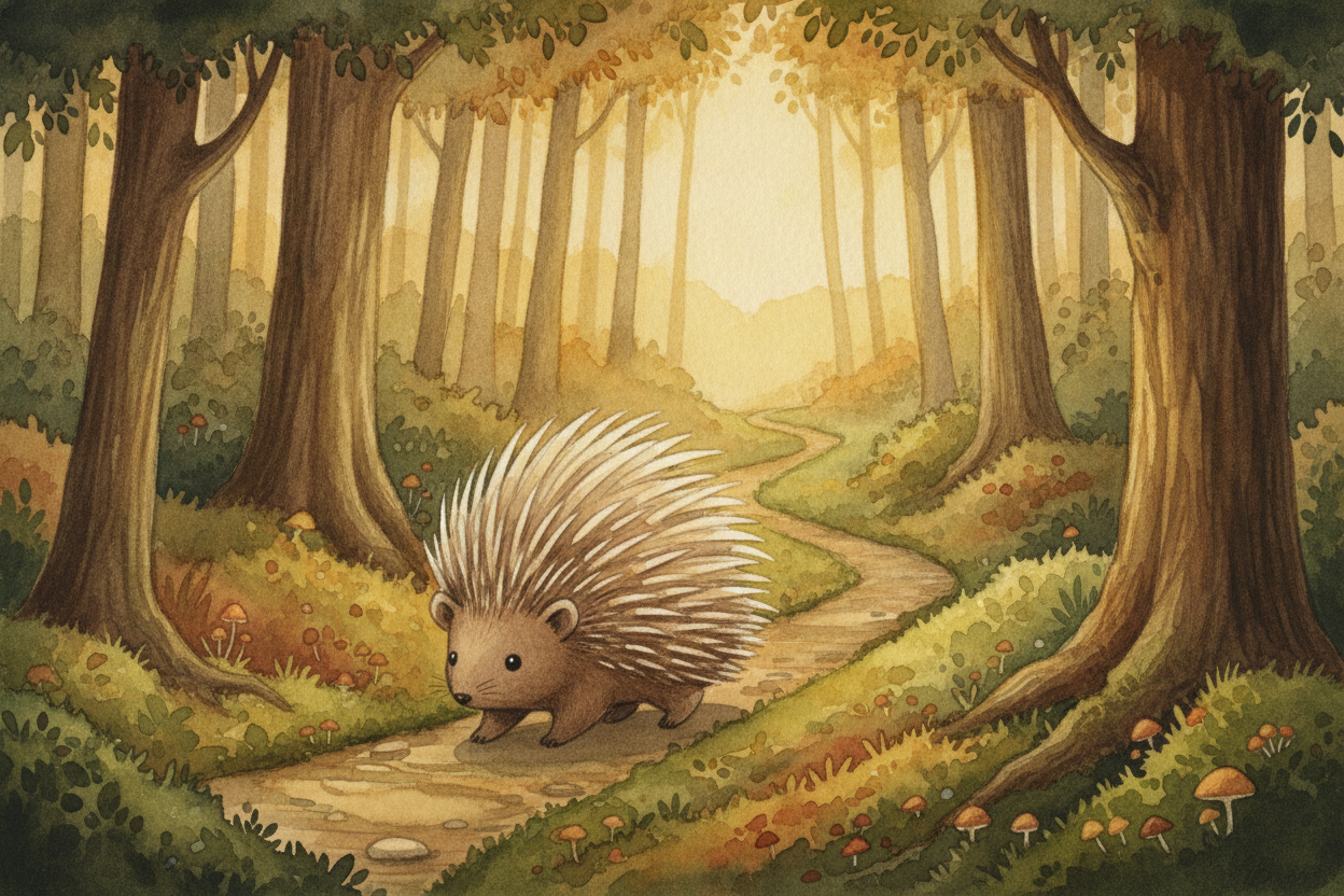 So next time you picture a porcupine, don't think of a fighter. Think of a tiny, **unbothered tank** in a coat of **thir