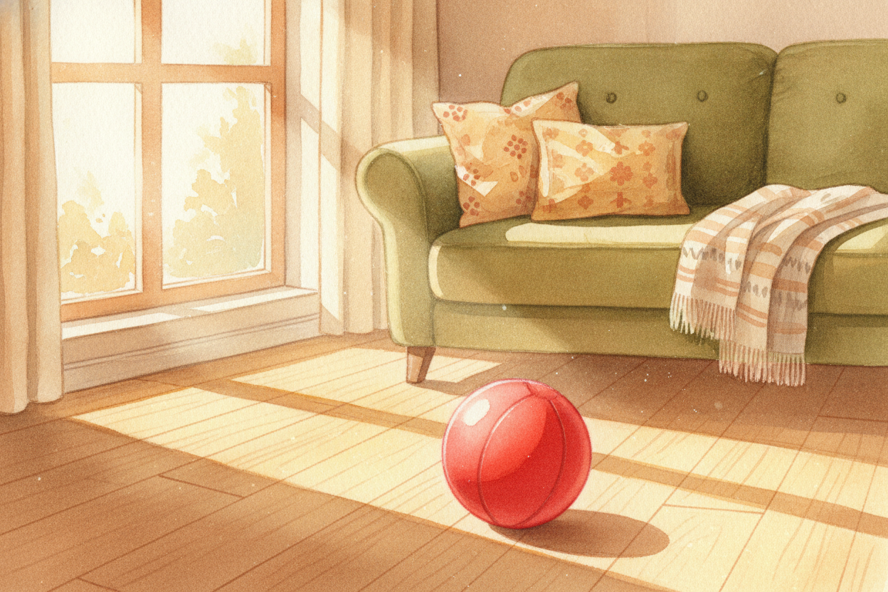 Give a ball a good push across the floor, and it rolls... and rolls... and then, quietly, it stops. ~~Nobody touched it.