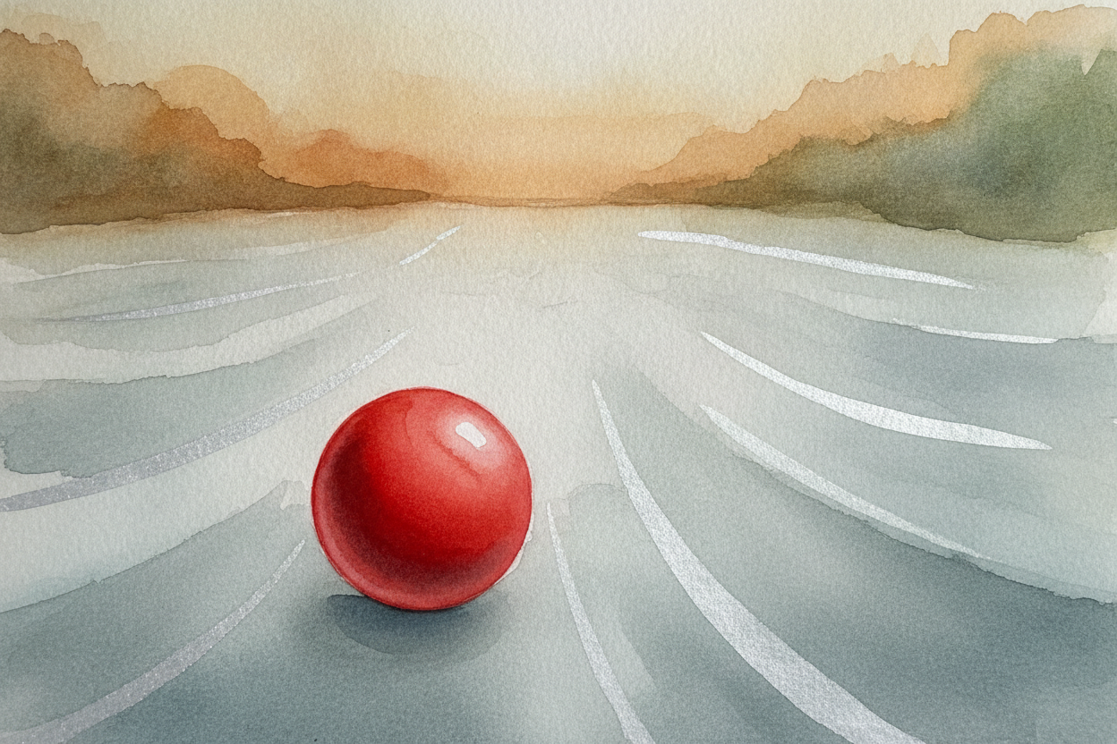 ~~Here's the surprising part.~~ A ball doesn't actually **want** to stop. If you could find a perfectly smooth, empty pl
