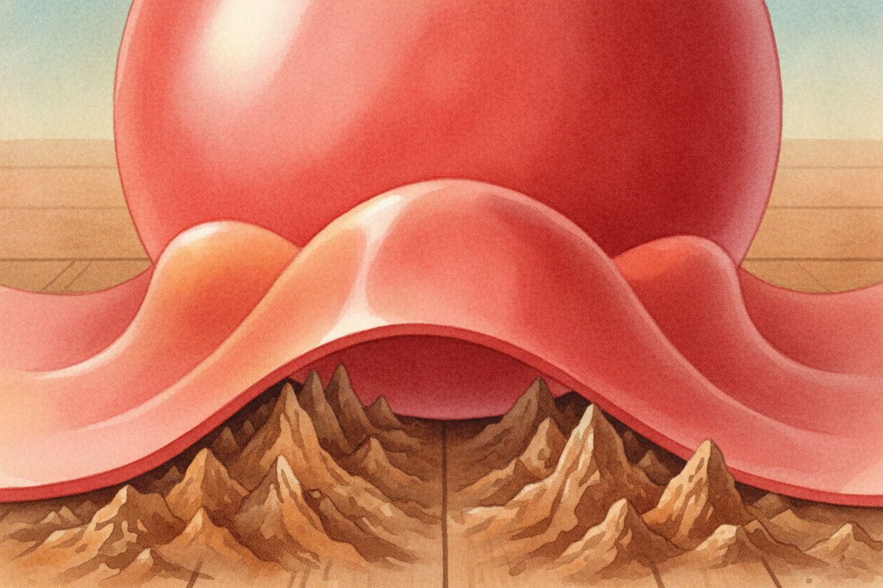 Up close, even a **"smooth" floor isn't smooth at all**. It's covered in tiny bumps and ridges, like a *microscopic moun