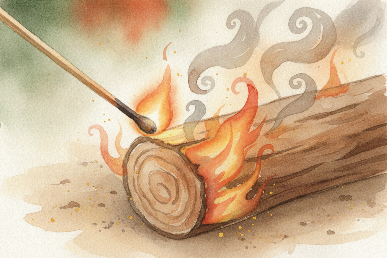 ~~There's one more catch:~~ the fuel won't just spill its energy for nothing. You have to give it a little nudge first —