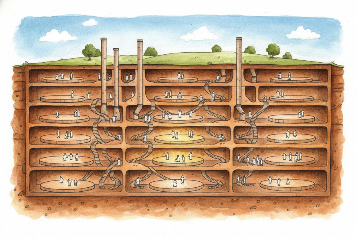 The most astonishing trick was ~~going down instead of up~~. Cappadocians dug entire underground cities — not just a few