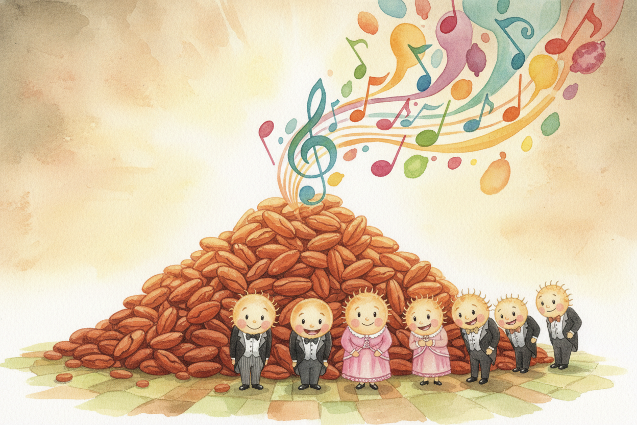 Without fermentation, **roasting just burns the bitter seed**. With fermentation, ~~roasting becomes an orchestra~~ — *h