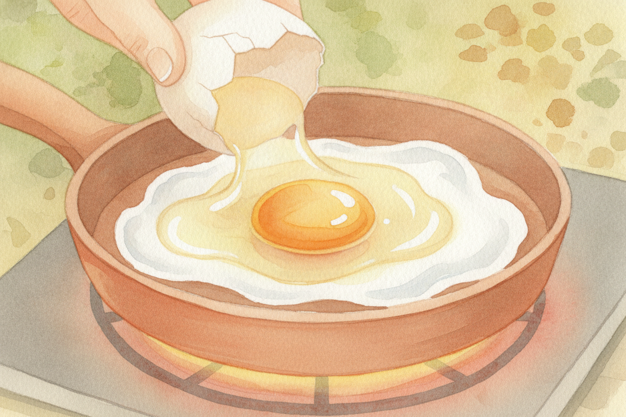 열은 *더 부드러운 일도* 해요. **뻣뻣한 채소를 부드럽게** 만들어 ~~아삭 부러지는 대신~~ 휘어지게 하죠. 흐물흐물한 달걀흰자를 단단한 흰자로 굳혀요. 안에서는 **느슨한 실처럼** 말려 있던 단백질들이 서로