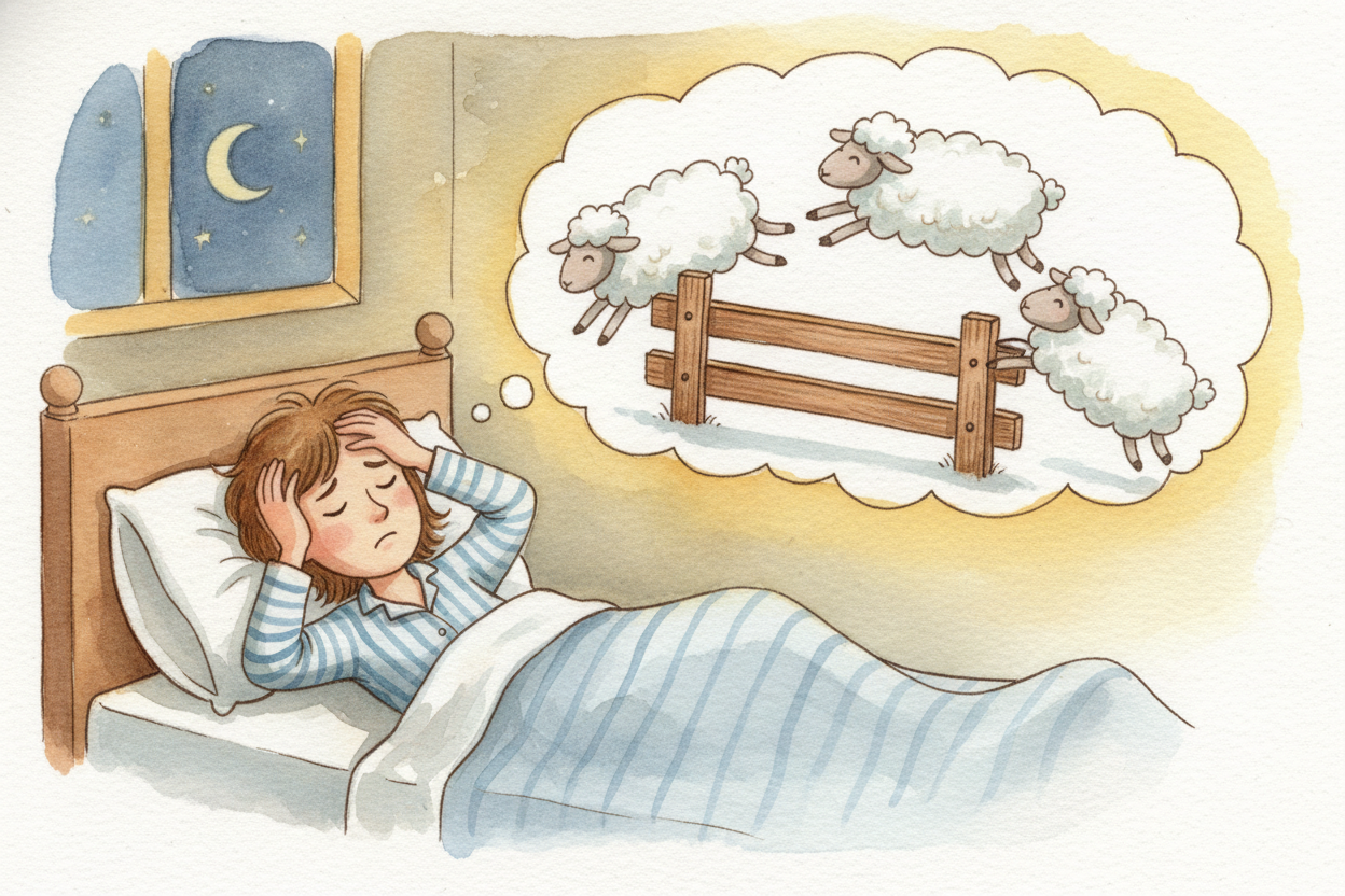 You're lying in bed, eyes closed, brain absolutely refusing to shut up. Someone suggests, "Just count sheep!" You pictur