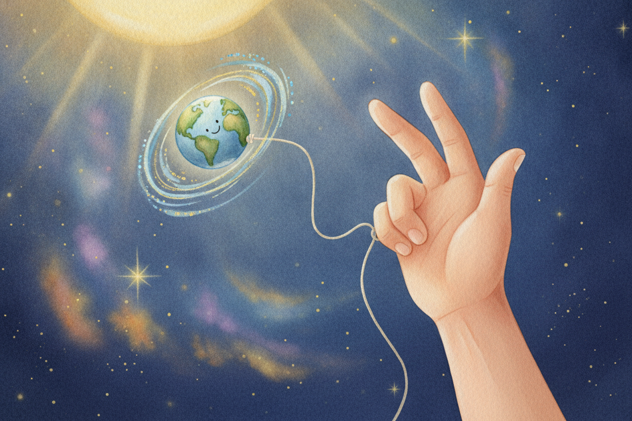 ~~Imagine swinging a ball on a string around your head.~~ The string pulls the ball inward, but the ball keeps **trying 
