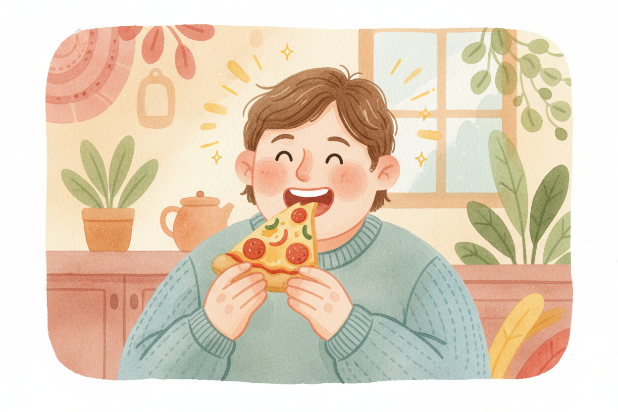 So when your cold finally clears and you can breathe again, ~~that first bite of pizza tastes like magic~~. **It's not m