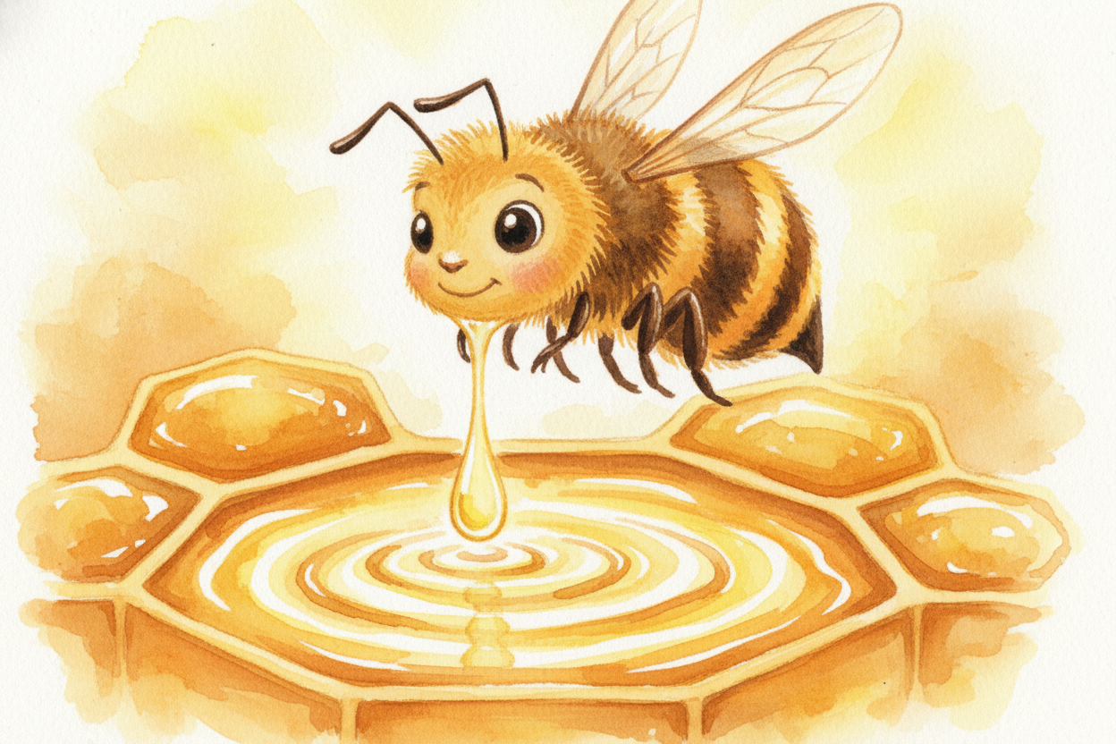 Honey's second defense is acid. Bees' enzymes convert some of the nectar's sugar into gluconic acid and hydrogen peroxid