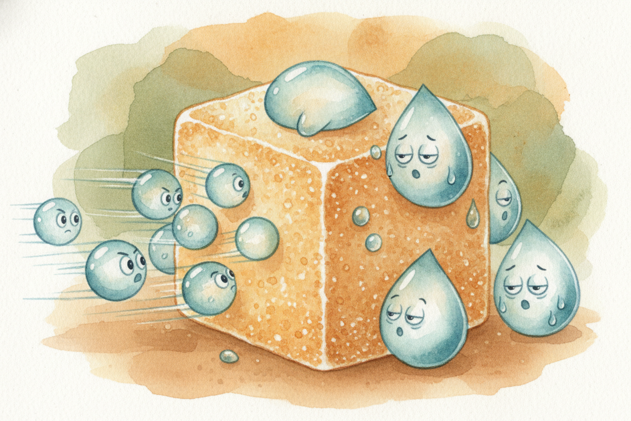 ~~Now you can guess who's faster.~~ **Fast, hot water particles slam into the sugar** more often and with more oomph. Th