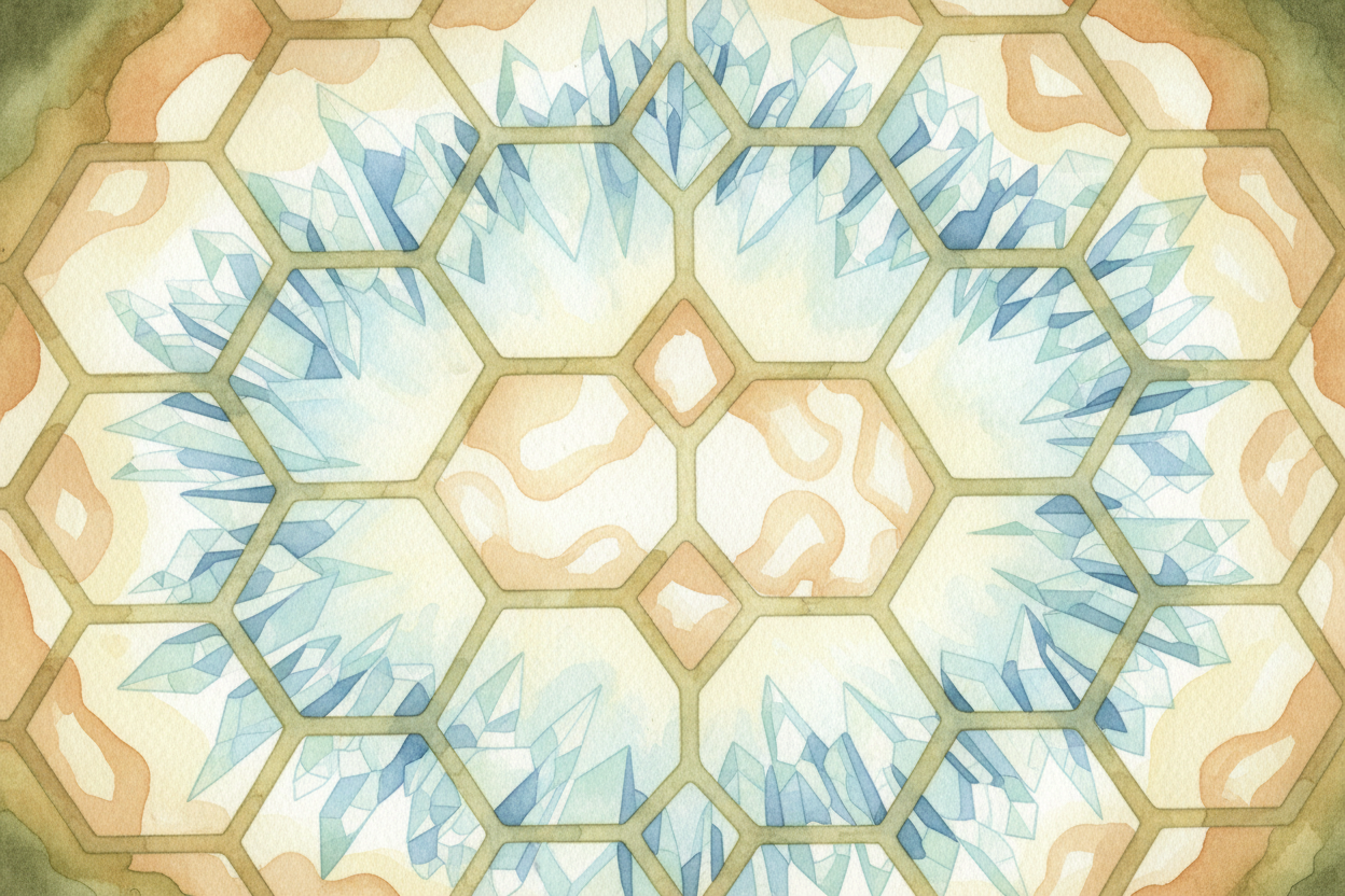 Ice cream is made of **tiny water crystals** locked together in a frozen web, with fat and sugar filling the gaps. As lo
