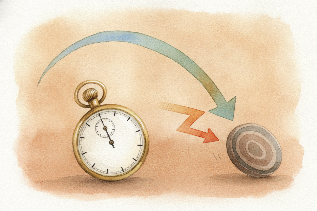 **The secret ingredient is time.** Not minutes — *tiny slivers of a second*. To stop you, the ground has to soak up all 