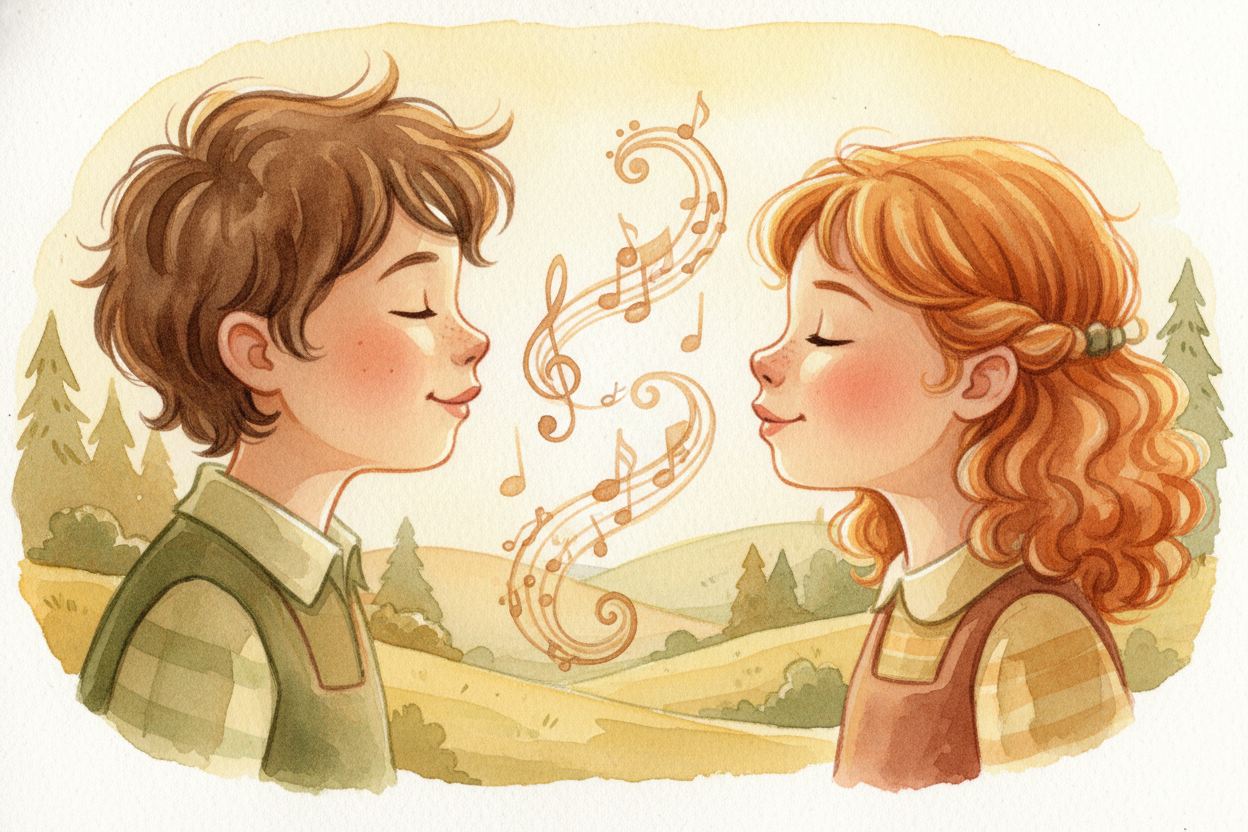 Think of it like this: you and your friend both love the same song. You hum it. She hums it. The ****melody**** is *iden