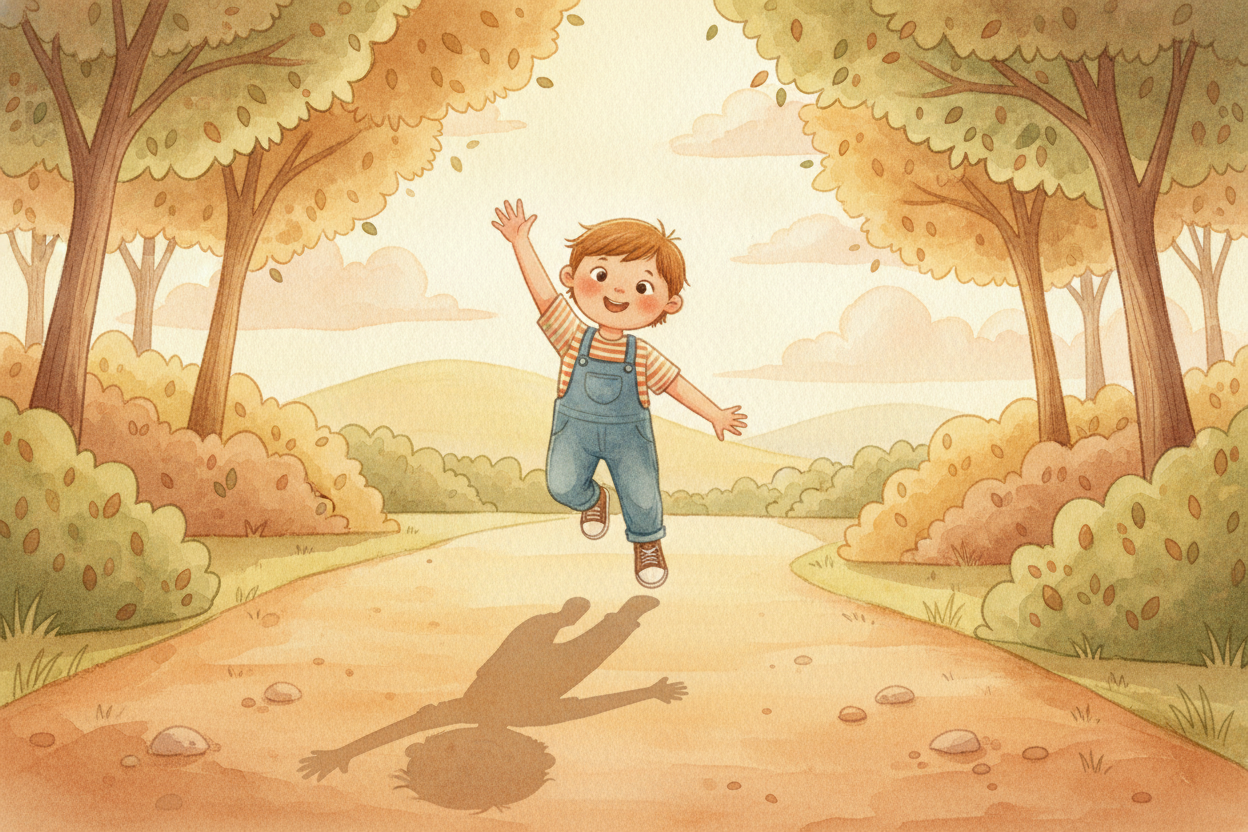 So your shadow follows you because you carry the very thing that makes it: **your own solid self**, *forever standing in