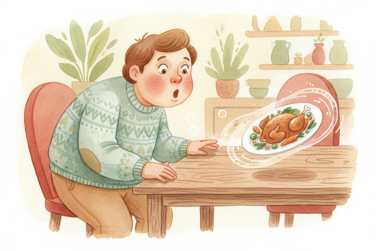 You're sitting at dinner. The plate hasn't even reached the table yet, but your mouth is already doing something weird —