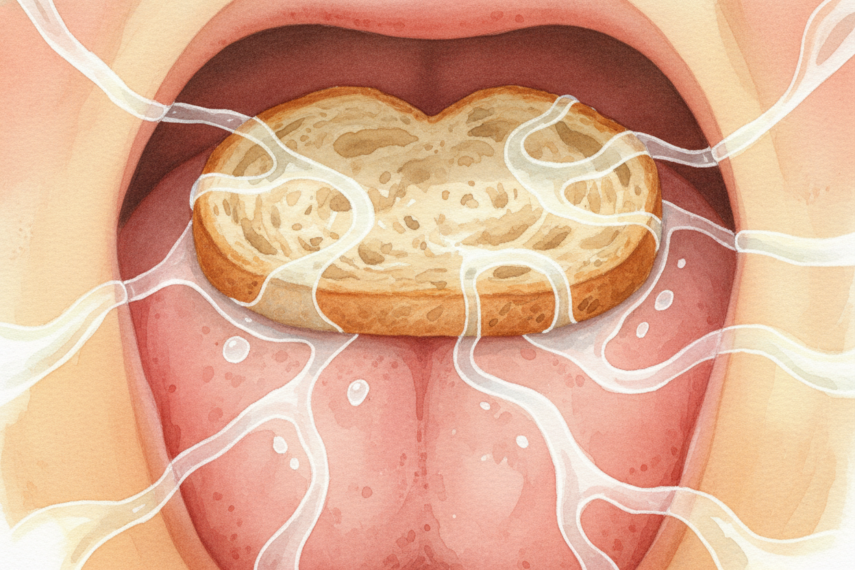 ~~Here's the thing.~~ Food isn't ready to be food yet when it lands in your mouth. A chunk of bread or a piece of chicke
