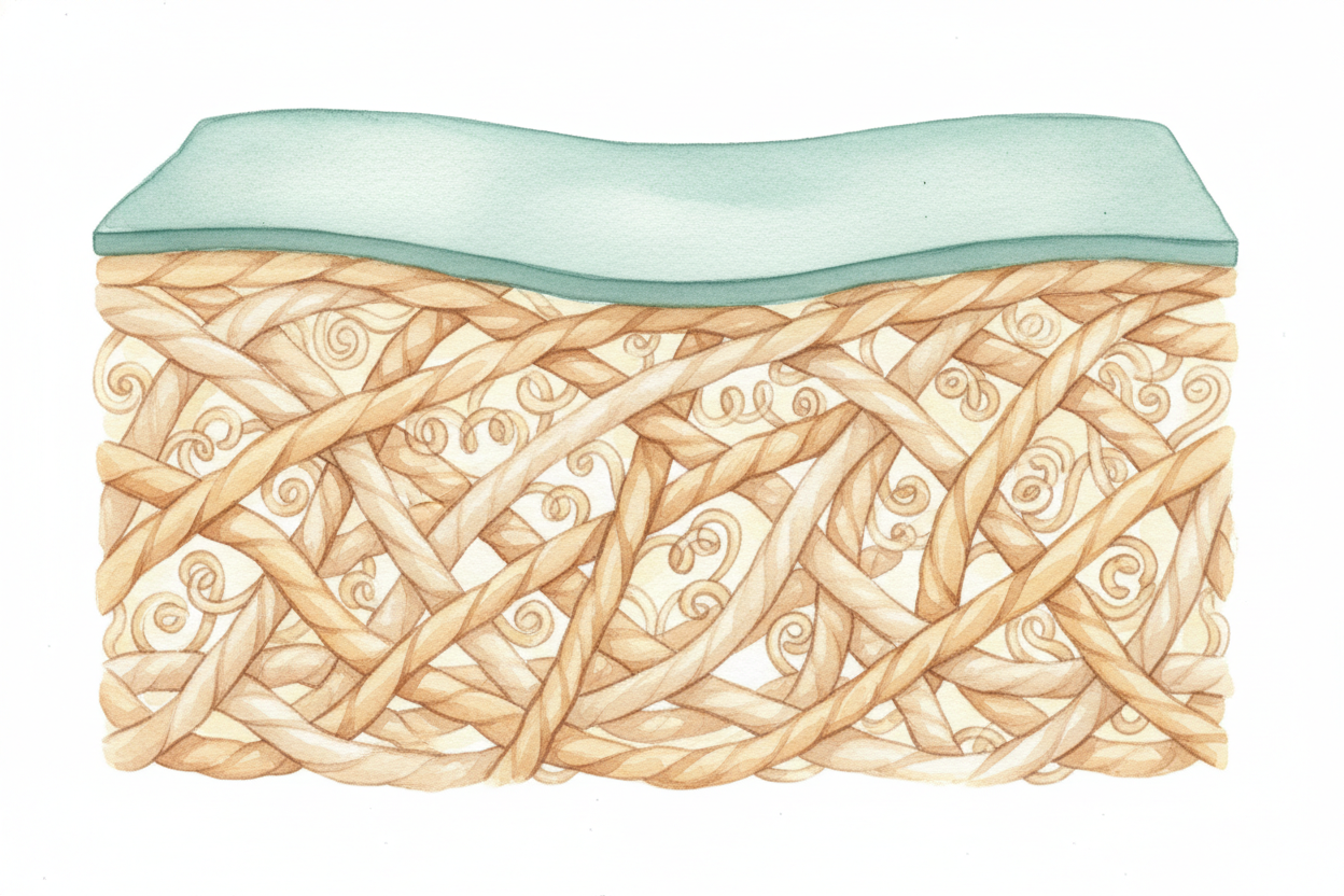 Your skin is made of layers, **like a sandwich**. The top layer you see is tough and waterproof. But the magic happens i