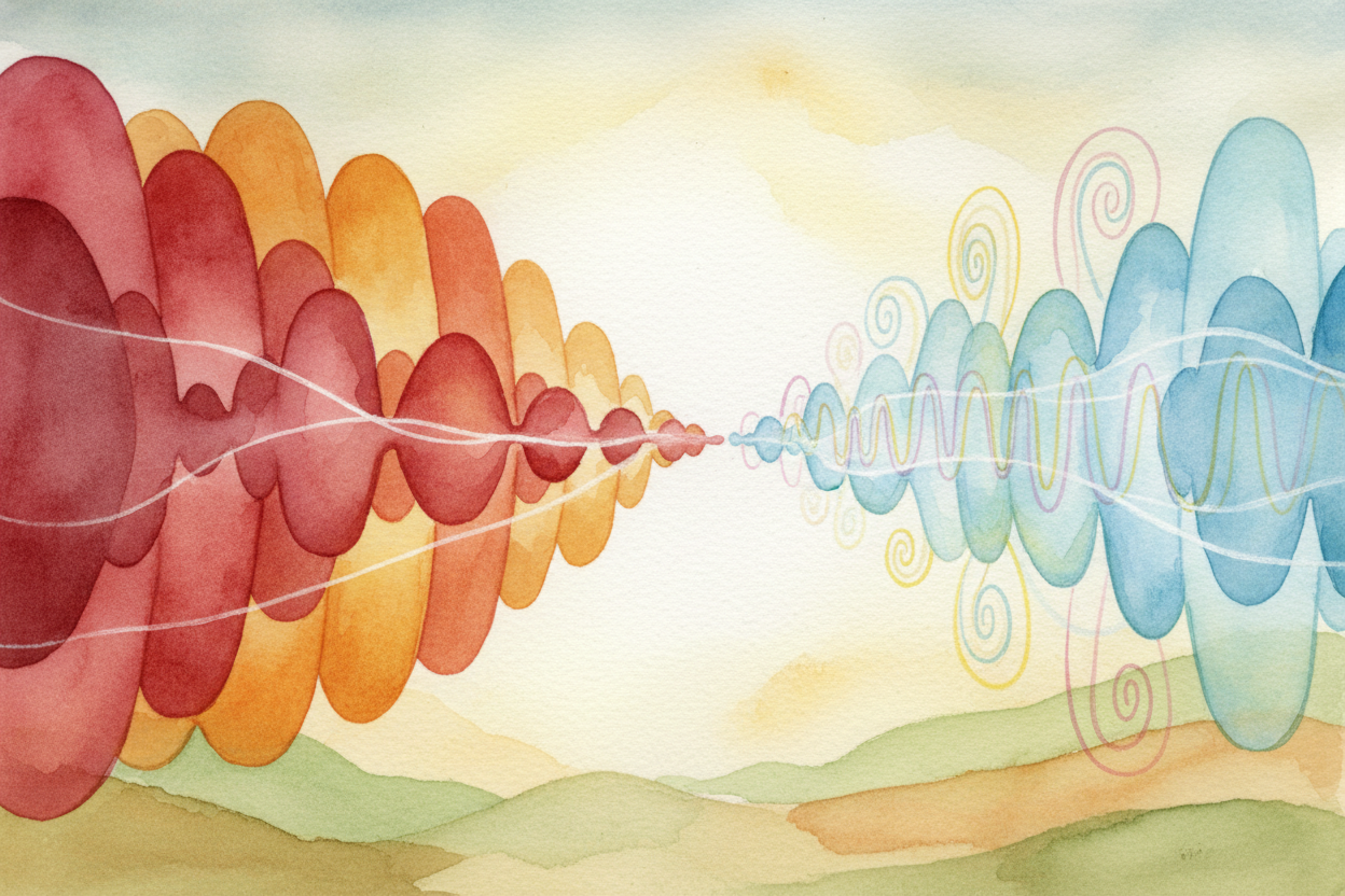 ++Bone conduction++ adds low, warm frequencies — the rumble and richness you associate with "your" voice. It's physics: 