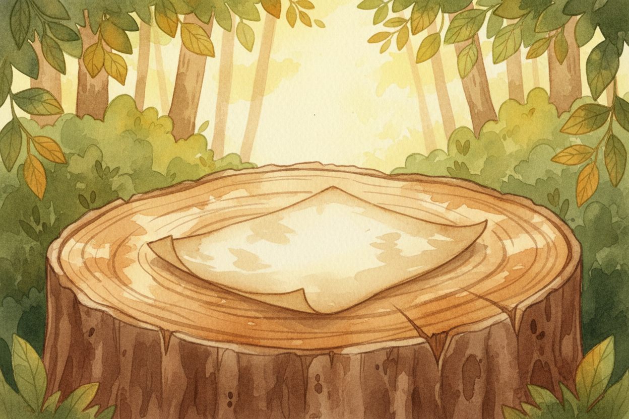 ~~So that yellow tint?~~ **It's not dirt. It's not damage.** It's the paper slowly becoming itself again — _returning bi