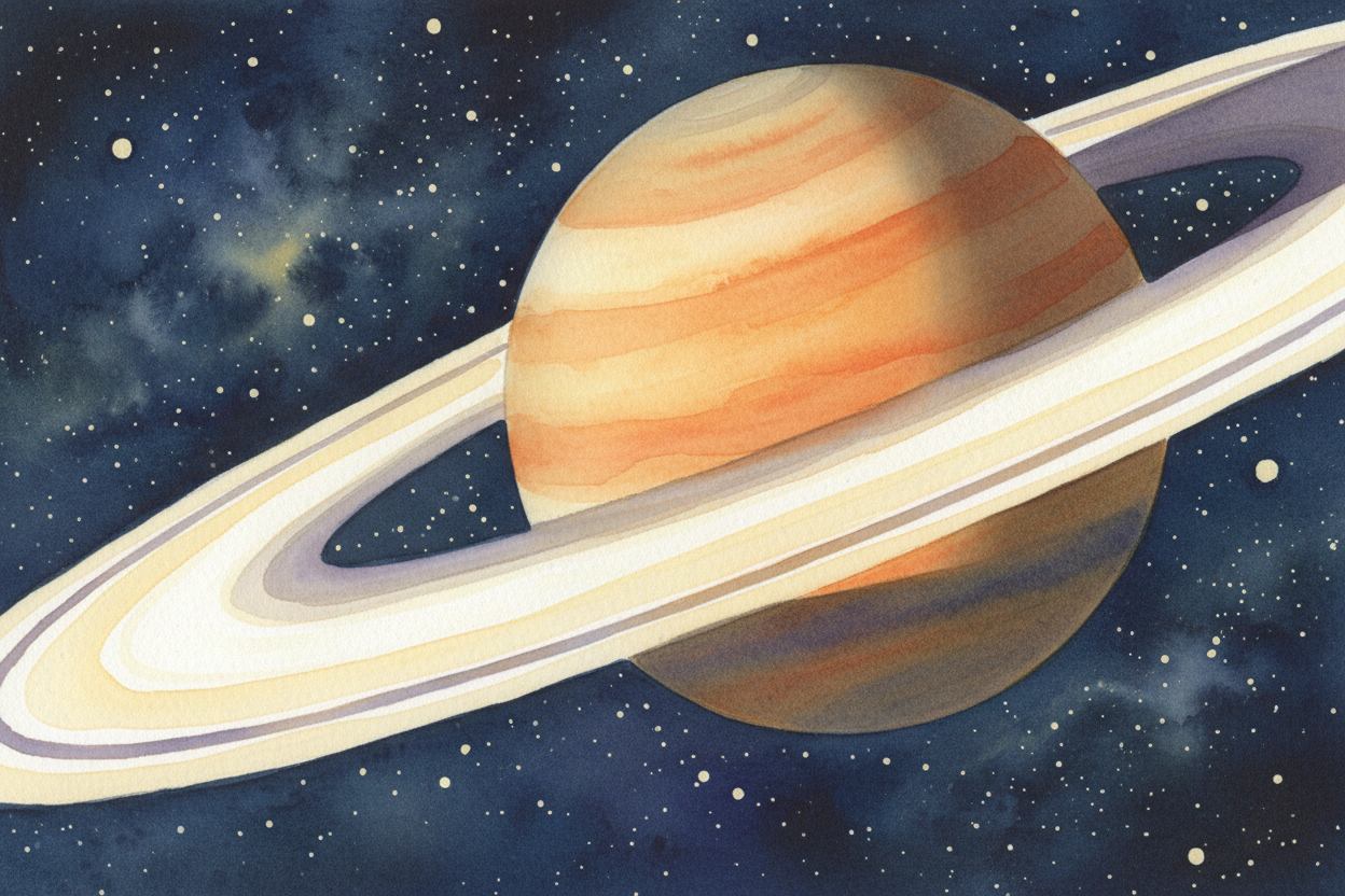 And ++Saturn++ isn't the only planet with rings — ++Jupiter, Uranus, and Neptune++ have them too. But Saturn's are the b