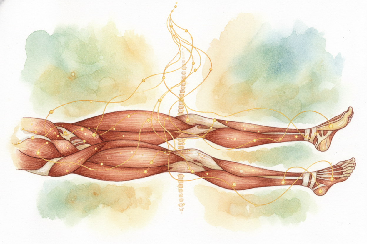 But there's more. Buried in your muscles and tendons are tiny sensors called ++proprioceptors++. Think of them as **your