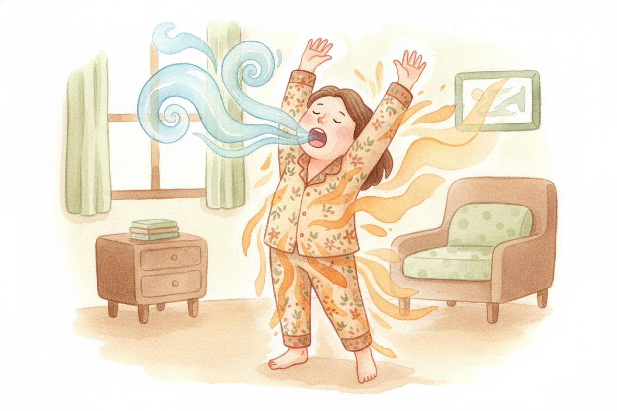 ~~And here's a sneaky bonus:~~ yawning often comes with stretching. When you yawn, you take in a **huge gulp of oxygen**