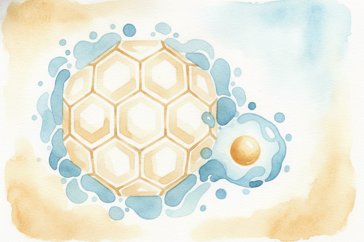 So when sugar lands in water, the water molecules swarm the edges of the crystal. They tug at the outermost sugar pieces