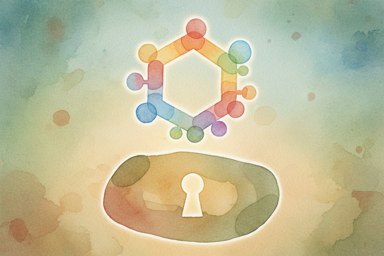 A sugar molecule — the technical name is ++sucrose++, but it's just table sugar — has a very specific shape: a ring of a