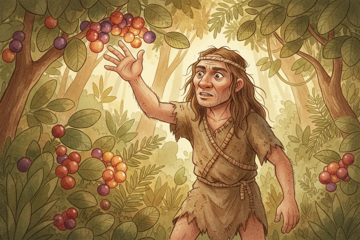 ~~Here's the wild part:~~ the sweet receptor evolved **millions of years ago** to help our ancestors find ripe fruit — *