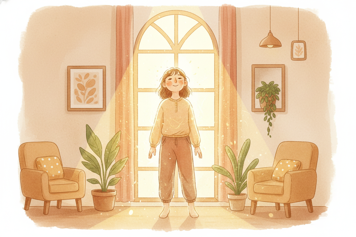 You probably know sunlight helps you see where you're going and makes plants grow. ~~But inside your body~~, sunlight is