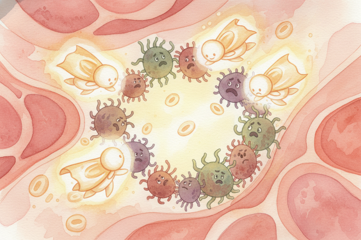 There's even evidence that sunlight helps your immune system. Ultraviolet light can **change how certain white blood cel