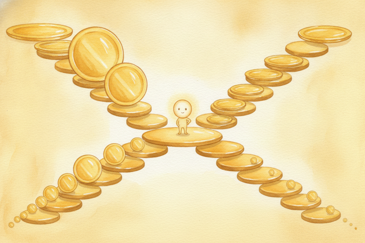 Cross the fence, and ~~everything changes value~~. Each step to the LEFT makes a digit **ten times bigger**. Each step t