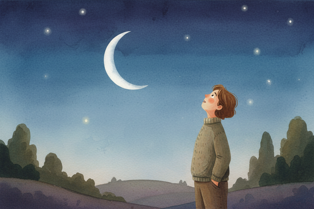 ~~Look up tonight.~~ The moon might be a perfect circle, or a skinny sliver, or something in between. Tomorrow night? It