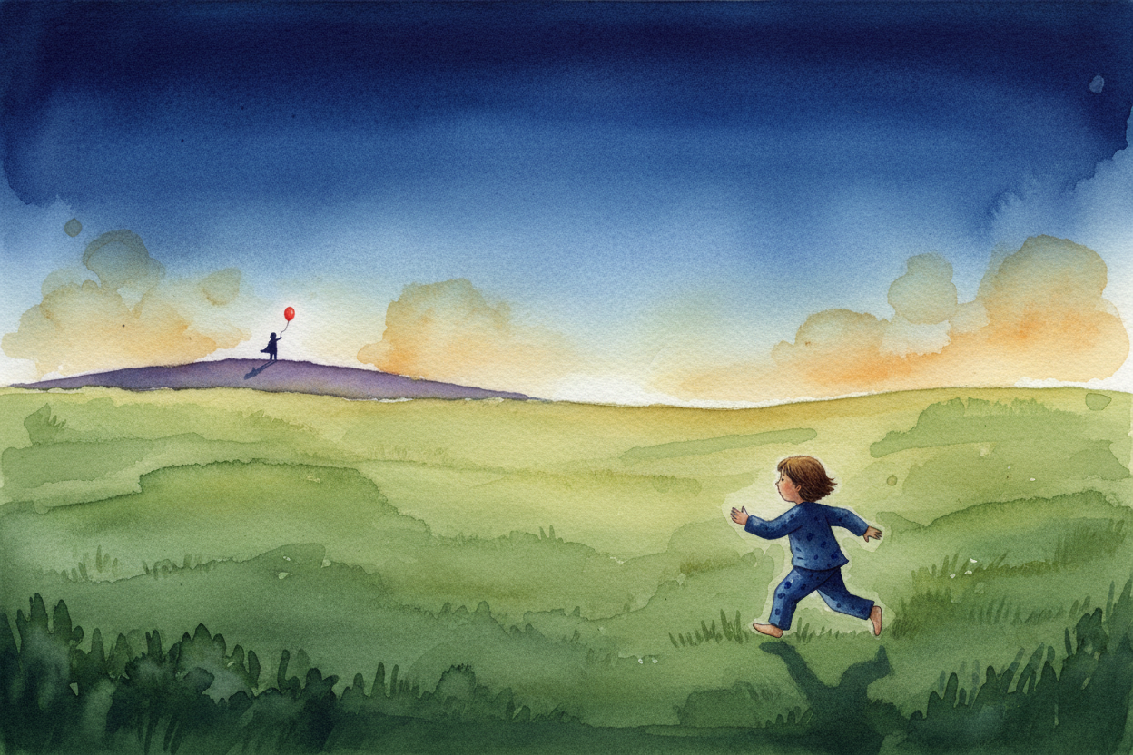 Now imagine your friend is ++a mile away++ on a distant hill, still holding that balloon. You walk left, right, forward,