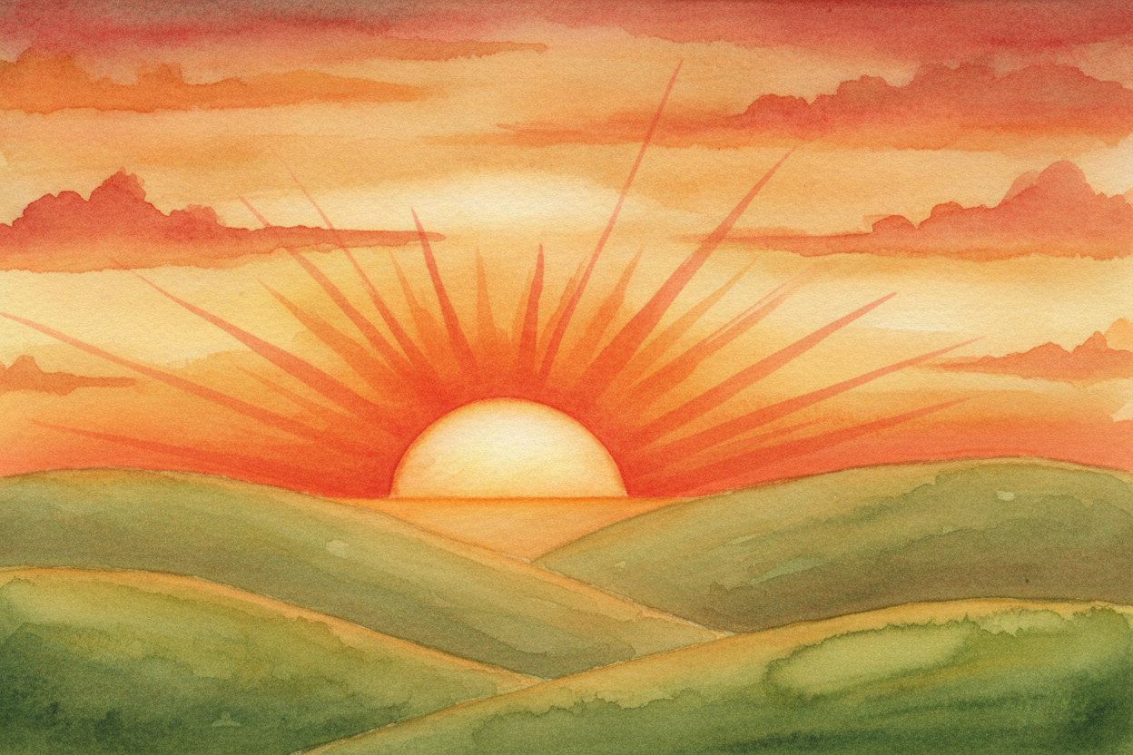 And this is also why ~~sunsets blush red~~. When the Sun sinks low, its light has to **slide through far more air** to r