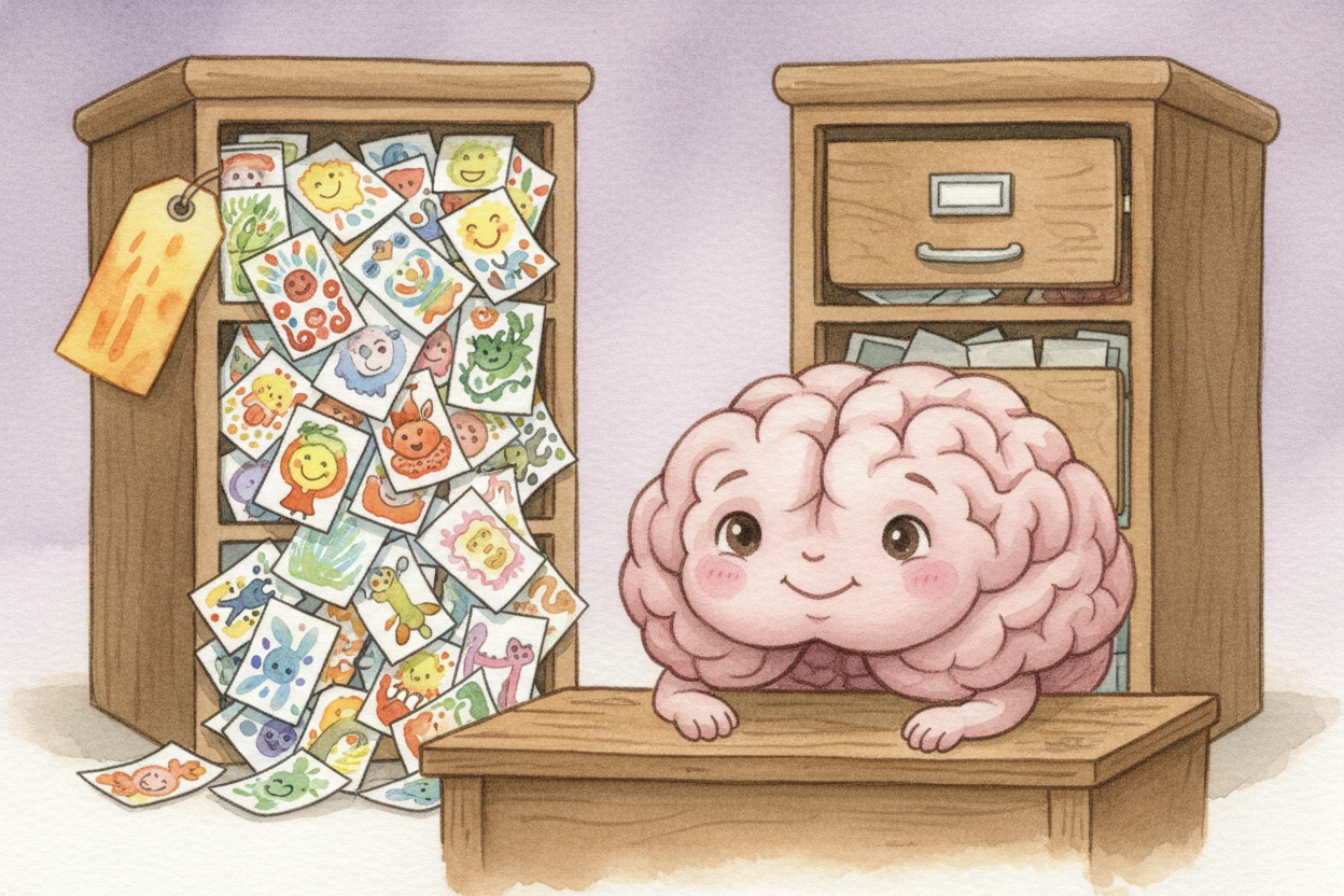 Scientists call this "++retrospective timing++" — your brain judging duration after the fact by **counting memories**. ~