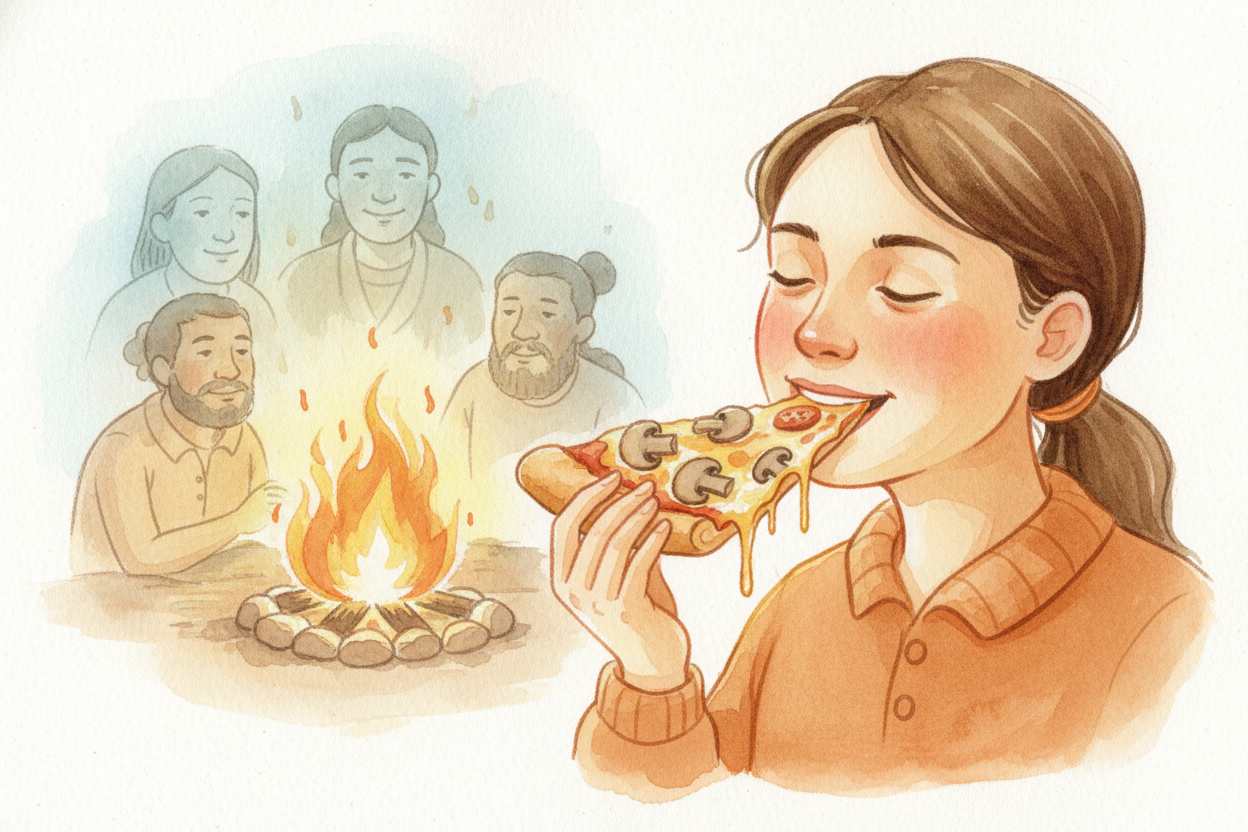 So when you taste umami, ~~you're not just tasting flavor~~ — you're tasting **a survival strategy that's millions of ye