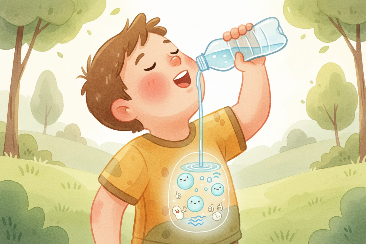 And when you finally drink? The sensors detect the water arriving ~~almost immediately~~. The blood dilutes back to its 
