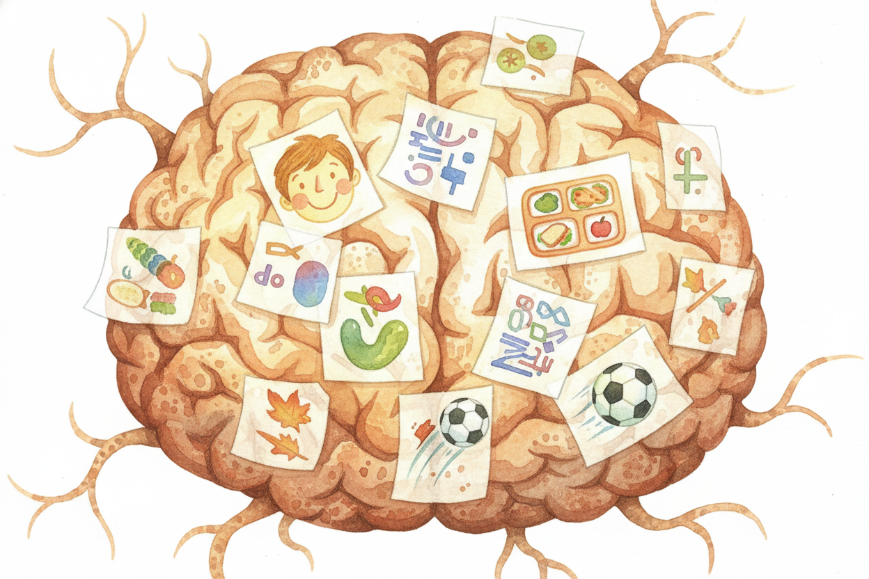But sleep isn't just about **clearing out adenosine**. Your brain has been recording everything all day — conversations,